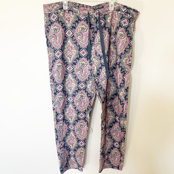Sundance Paisley Pull-on Madora Drawstring Pants women’s medium petite - Picture 2 of 14